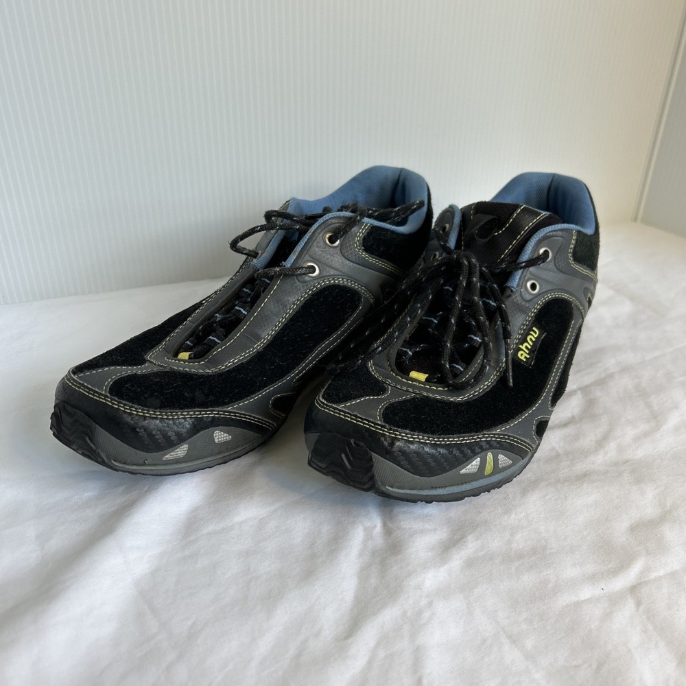 Ahnu Shoes Wm's Sz 10 Black ‎ Suede Leather Casual Walking Low Top Sneaker EU 41